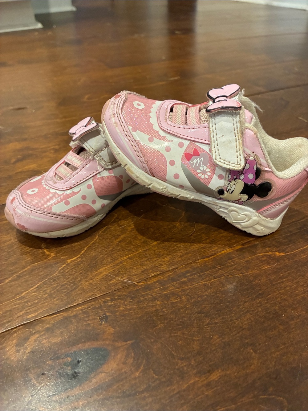 Disney Minnie Mouse Pink and White Toddler Sneakers